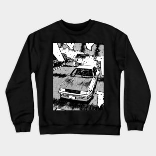 JDM Japanese Drift Racer Drifting Car Anime Manga Eurobeat Intensifies Racing Aesthetic Crewneck Sweatshirt